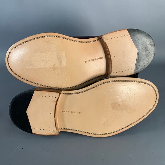 TRICKER'S Size 8 Robert Burgundy Bookbinder Leather Derby Lace-Up Shoes - Picture 6 of 9